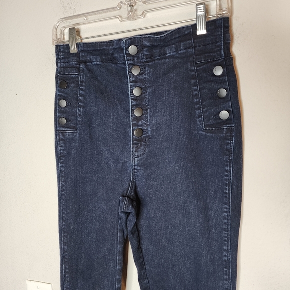 J Brand Natasha Sky High Skinny Jeans Stretch Denim Size 29 Bluebird Darkwash - Picture 7 of 16